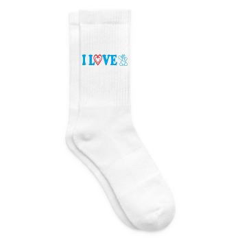 I Love Hookah Shisha Lover Heart Art - Tennissocken - Weiß - Rechts