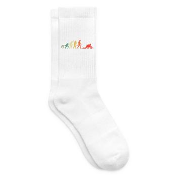 Retro Curling Evolution Für Curler Curlingspieler - Tennissocken - Weiß - Rechts