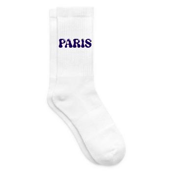 Pariser Glänzende Marineblaue Patentbriefe - Tennissocken - Weiß - Rechts