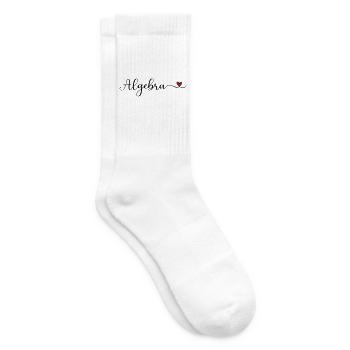 Algebra Schriftzug mit Herz - Tennissocken - Weiß - Rechts