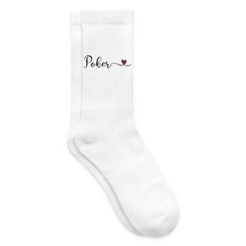 Poker Herz - Tennissocken - Weiß - Rechts