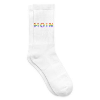 MOIN Rainbow - Chaussettes de tennis - blanc - Droite
