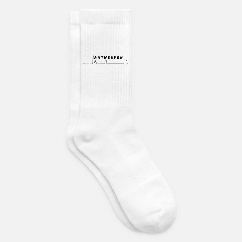 Antwerpener Skyline - Tennissocken - Weiß