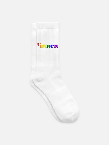 *innen Gendern - Tennissocken - Weiß