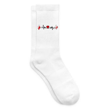 Cardio cardio drapeau Pologne, Poméranie occidentale - Chaussettes de tennis - blanc - Droite
