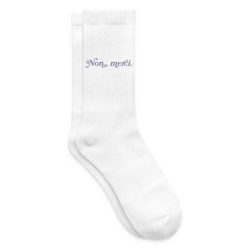 Non, merci – French Minimalism - Tennis socks - white - Right