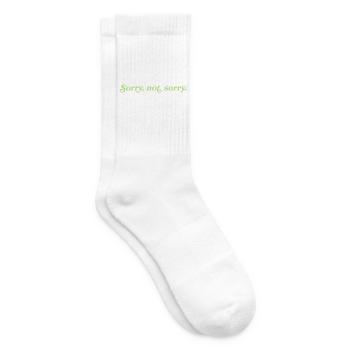 Sorry, not sorry – Cheeky Attitude - Tennis socks - white - Right