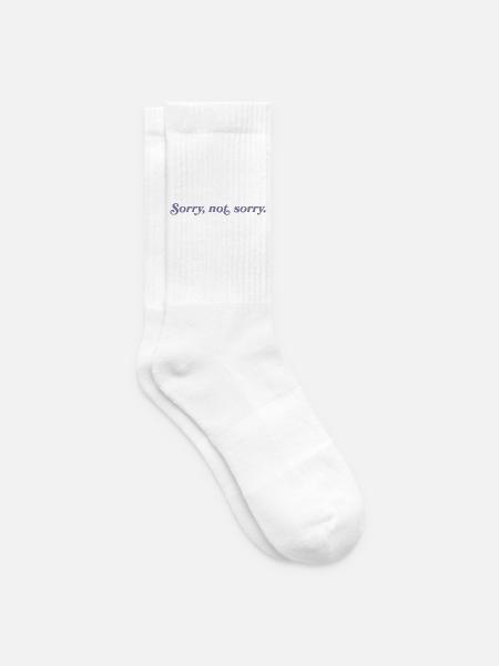 Sorry, not sorry – Frech & direkt - Tennissocken - Weiß