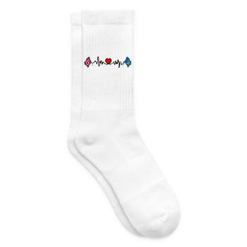 Suffolk & Great Britain Heartbeat - Tennis socks - white - Right