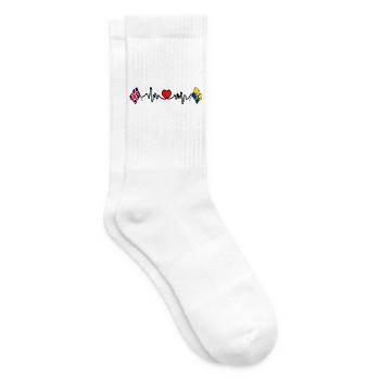 Fréquence cardiaque du Durham et du Royaume-Uni - Chaussettes de tennis - blanc - Droite