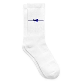 Zahn Schutzschild Linie Blau - Tennissocken - Weiß - Rechts