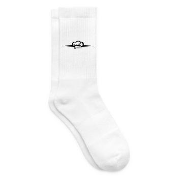 Kochmütze Symbol Chefkoch Linie - Tennissocken - Weiß - Rechts
