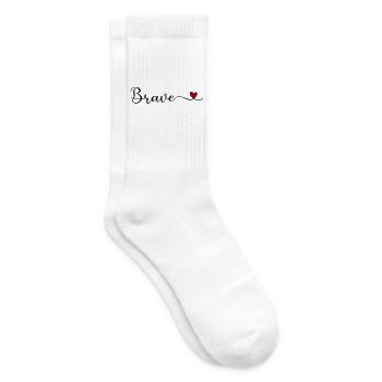 Mutiges Herz - Tennissocken - Weiß - Rechts