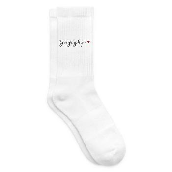 Geographie Herztypografie - Tennissocken - Weiß - Rechts