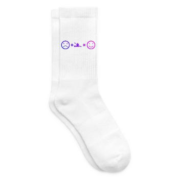 Geschenkidee für die Wildwasserfahrerin mit Kajak - Tennissocken - Weiß - Rechts