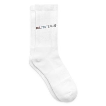 Dirt Sweat And Gears Spruch - Tennissocken - Weiß - Rechts