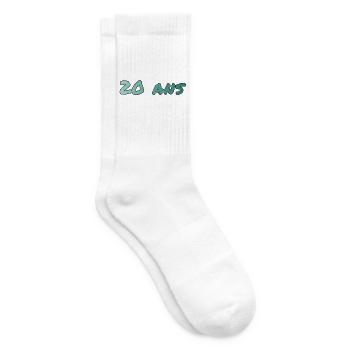 20. 20. JAHRESTAG. 20-JÄHRIGES JUBILÄUM. 20 JAHRE. - Tennissocken - Weiß - Rechts