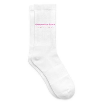 Sassy Since Birth, Spicy by Choice – Funny Feminin - Tennissocken - Weiß - Rechts