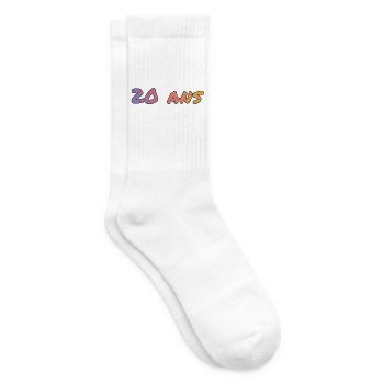 20. 20. JAHRESTAG. 20-JÄHRIGES JUBILÄUM. 20 JAHRE. - Tennissocken - Weiß - Rechts