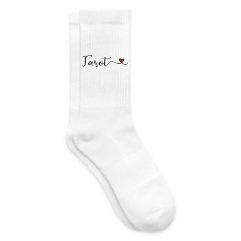 Tarot Schrift mit Herz - Tennissocken - Weiß - Rechts
