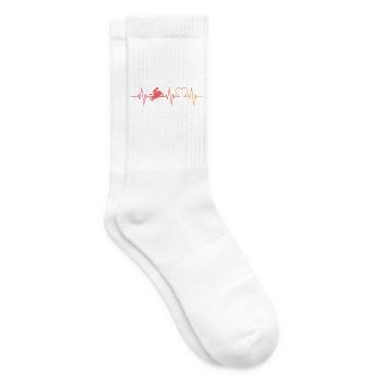 Motorrad Motorradfahren Herzschlag - Tennissocken - Weiß - Rechts