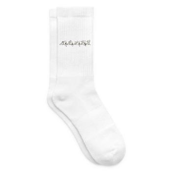 Inline Skating Herzschlag Silhouette - Tennissocken - Weiß - Rechts