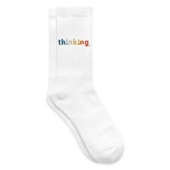 Lustiges Schach Denken Schachspieler Strategie - Tennissocken - Weiß - Rechts