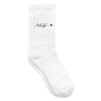 Künstler mit Herz - Tennissocken - Weiß - Rechts