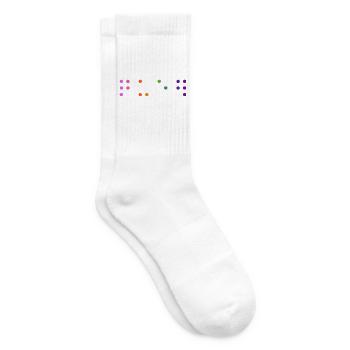Queer-Kontraktierte Braille - Tennissocken - Weiß - Rechts