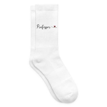 Professor Typografie: Geschenk mit Herz - Tennissocken - Weiß - Rechts