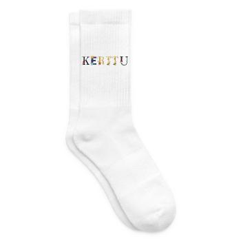 KERTTU name decorated with flowers - Tennis socks - white - Right