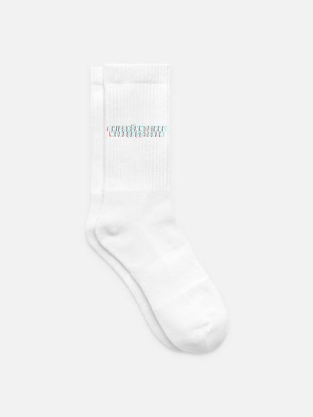 Hier könnte Ihre Werbung stehen Glitch Look - Tennissocken - Weiß