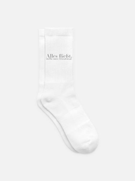 Fehlender Tatendrang im Fluss des Lebens - Tennissocken - Weiß