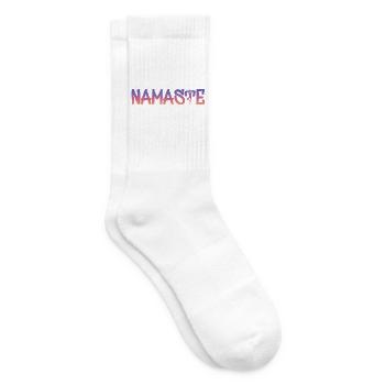 Namaste Yoga Schrift - Tennissocken - Weiß - Rechts