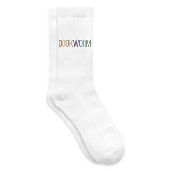 Bücherwurm Buchliebhaber Leseratte Geschenkidee - Tennissocken - Weiß - Rechts