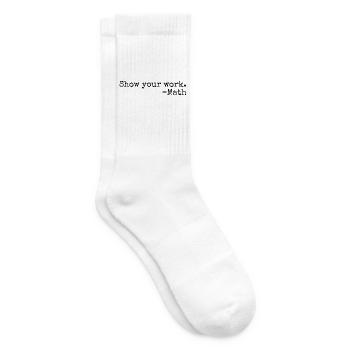 Zeig deine Arbeit, lustiger Mathelehrer - Tennissocken - Weiß - Rechts