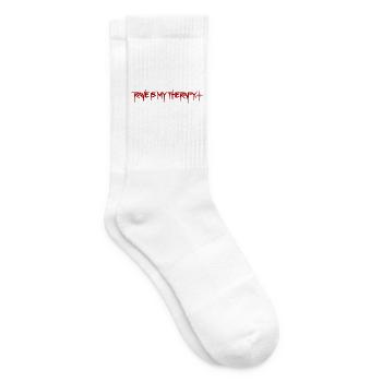 Techno Rave – Rave Is My Therapy - Tennissocken - Weiß - Rechts