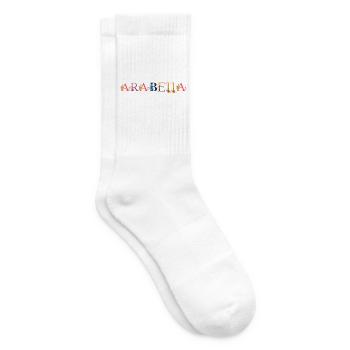 ARABELLA nom orné de fleurs - Chaussettes de tennis - blanc - Droite