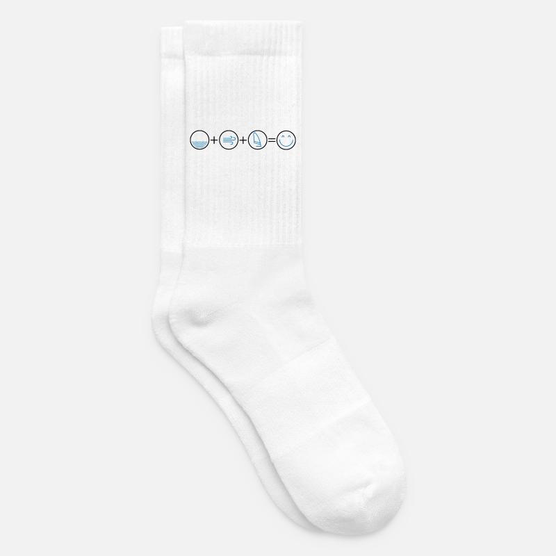 Icônes Eau Vent Planche à voile - Chaussettes de tennis - blanc