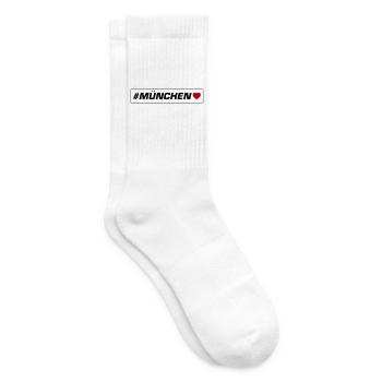 München Hashtag Herz - Tennissocken - Weiß - Rechts