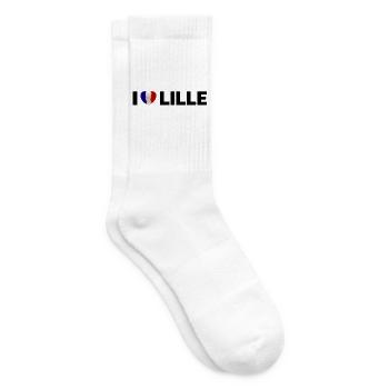 I love Lille France - Tennis socks - white - Right