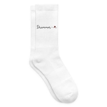 Schlagzeuger - Drummer - Tennissocken - Weiß - Rechts