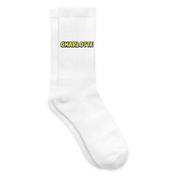 Charlotte – Handgezeichnete Typografie - Tennissocken - Weiß - Rechts