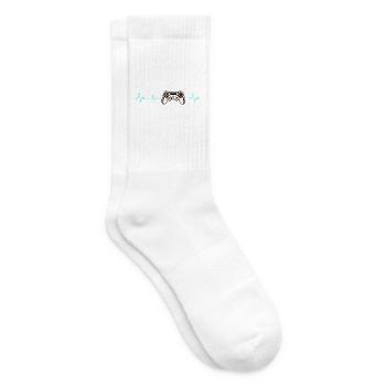 Herzschlag Gaming-Controller - Tennissocken - Weiß - Rechts