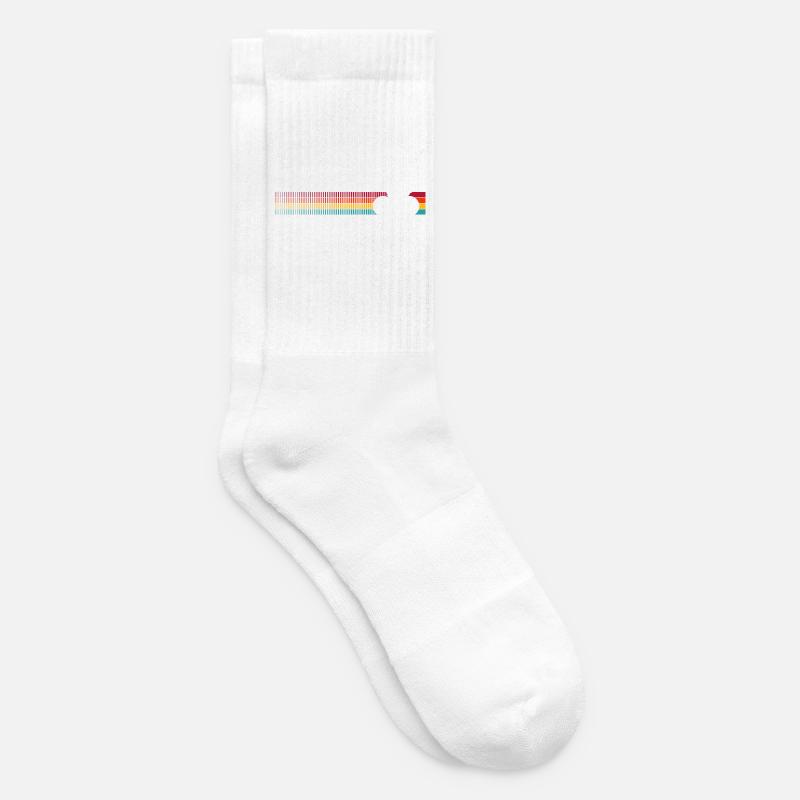 Lebendiges Regenbogen-Fahrradmuster - Tennissocken - Weiß