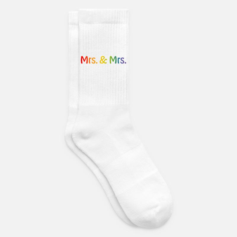 Regenbogen Mrs and Mrs 1 - Tennissocken - Weiß
