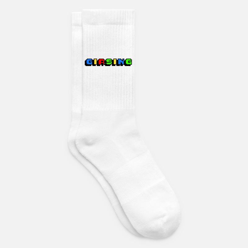 Giasing Pixel Giesing München 089 Minga - Tennissocken - Weiß
