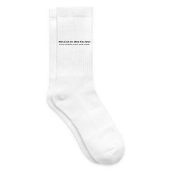 Mein Auto kenne ich persönlich - Tennissocken - Weiß - Rechts