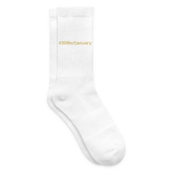 geboren am 30. Januar - Geburtstag birthday - Tennissocken - Weiß - Rechts