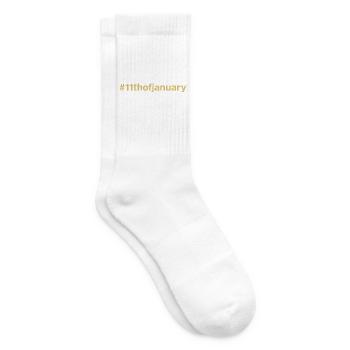 né le 11 janvier Anniversaire anniversaire - Chaussettes de tennis - blanc - Droite